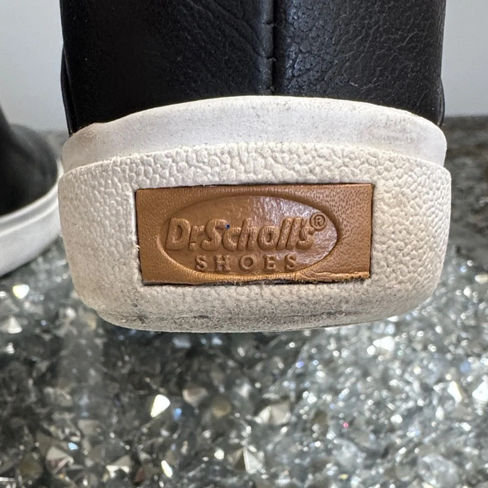 Dr. Scholl's Black leather Wedge Sneakers 7.5